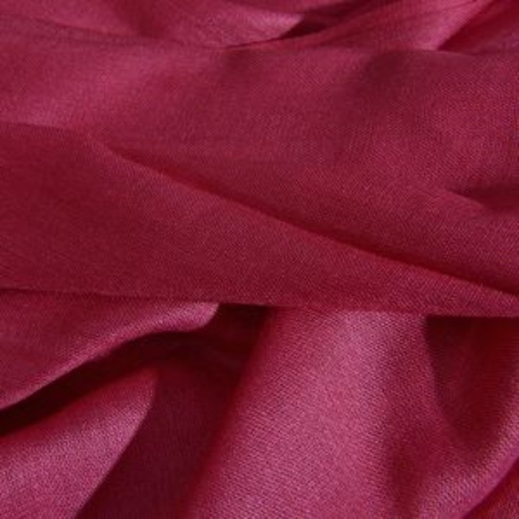 Berry Maroon Modal Maddy Weave Scarf with Fringes - Picture 3 of 4